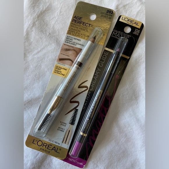 TWO Brand New L’Oréal Liners👄 LipLiner 💜Violet/Lilac &👁️EyeBrown/EyeLiner Pencil - Picture 2 of 12